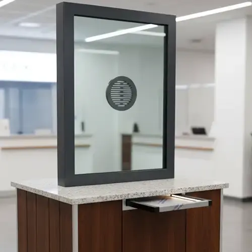 Mini Transaction Window Bank Teller Security Windows UAE | Bullet Resistant Windows