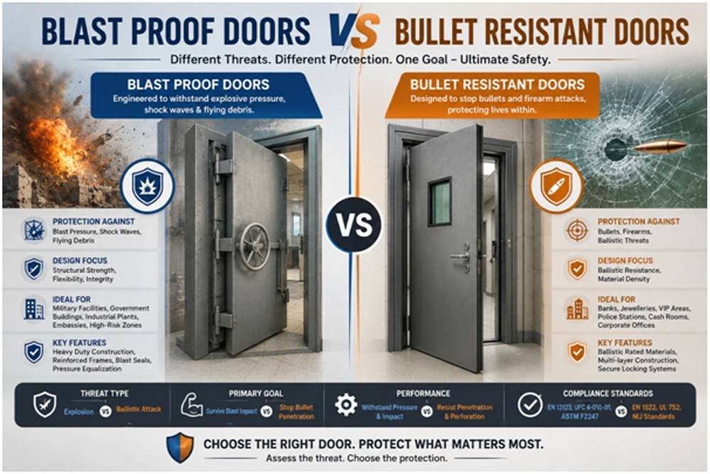 Blast Proof Doors VS Bullet Resistant Doors
