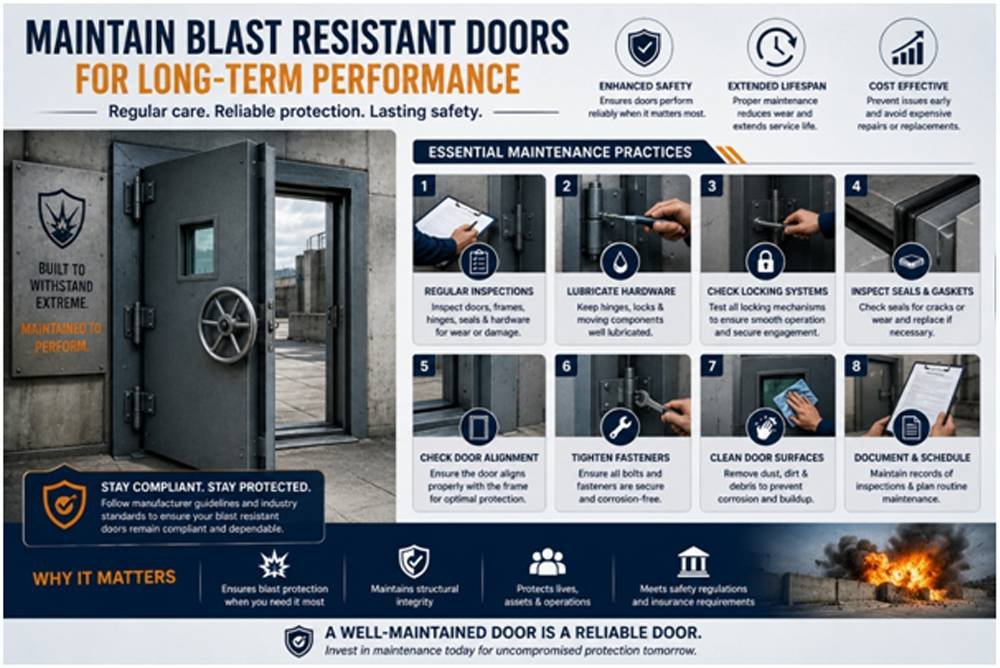 Maintain Blast Resistant Doors